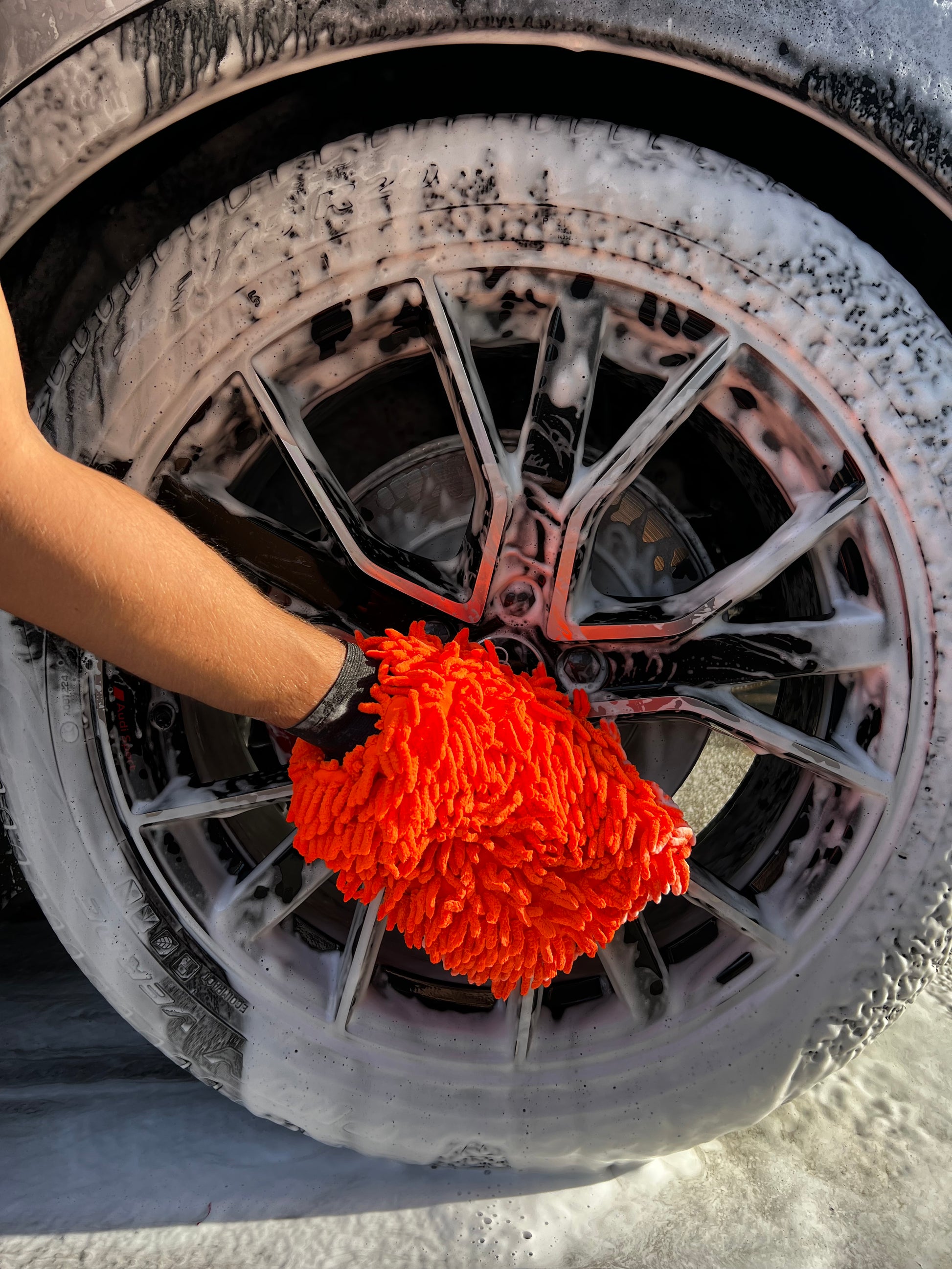 Power wash mitt- Manusa de spălare auto cu peri moi